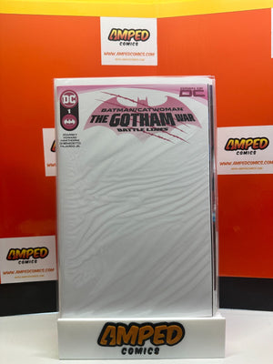 Batman Catwoman the Gotham War Battle Lines #1 CardStock Blank Variant