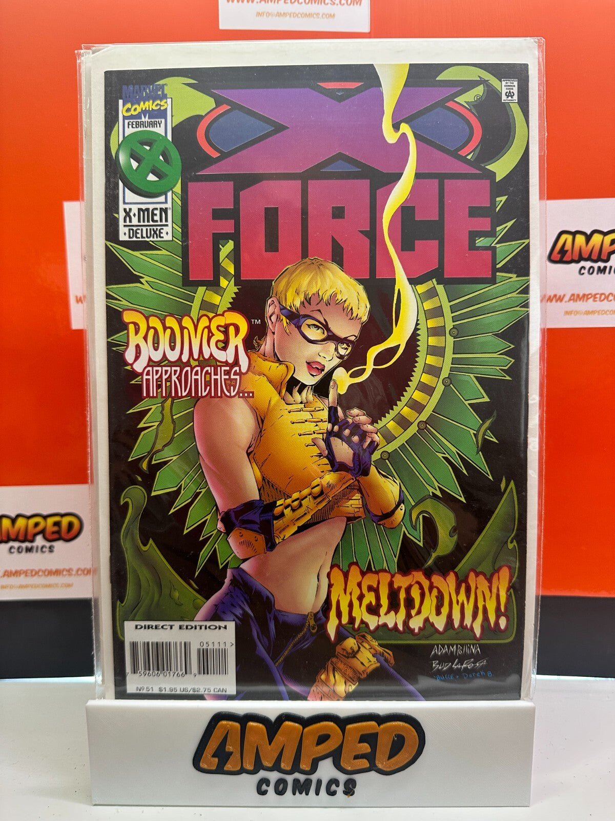 X-Force #52 Marvel ⋅ 1996🔑1st app Risque & Boom Boom becomes Meltdown🔑
