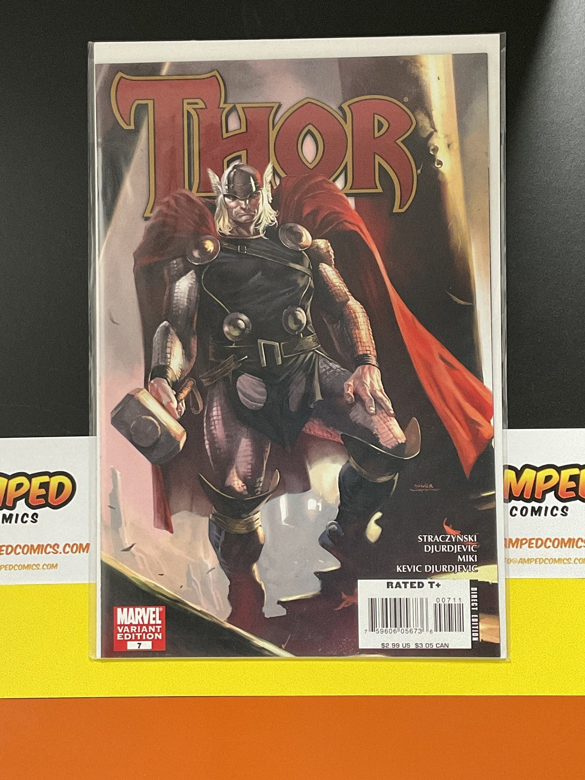 THOR 7 MARKO DJURDJEVIC VARIANT J MICHAEL STRACZYNSKI STORY MARVEL COMICS 2008