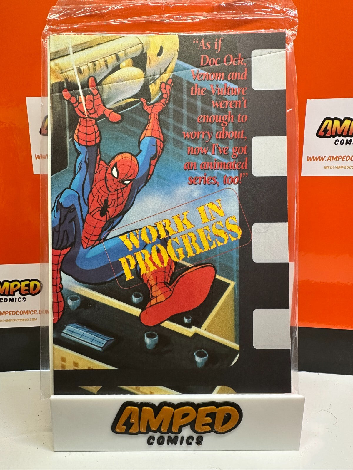 MARVEL #137 Work in Progress: 1994 Spider-Man Animation Promo + Acetate Cel Art