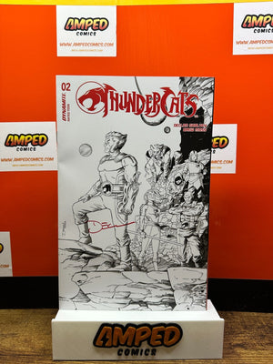 THUNDERCATS #2 LINE ART VARIANT COVER SIGNED BY SHALVEY W/COA