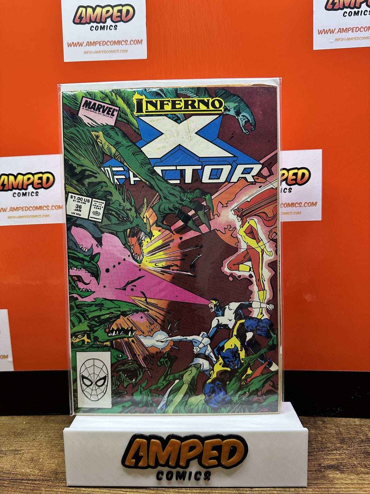 X-Factor #36 Marvel LOW GRADE STICKY SPOT ON FRONT COVER