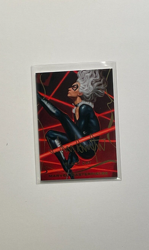 2022 Skybox Marvel Masterpieces Black Cat #47 GOLD SIGNATURE HIGH GRADE BEAUTY!