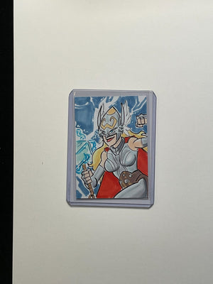 2023 Marvel Mighty Thor Jane Foster 1/1 Original Sketch Card by Gordon Wills