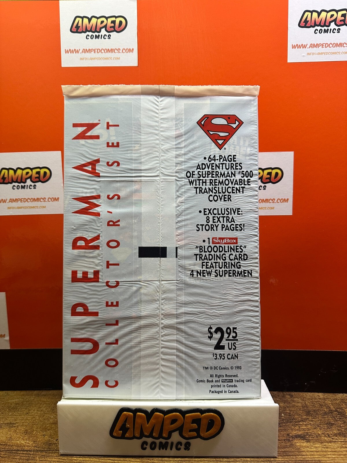 1993 Superman #500 ( Death Of Superman ) DC Comic White Poly Bag W/CARD INSIDE