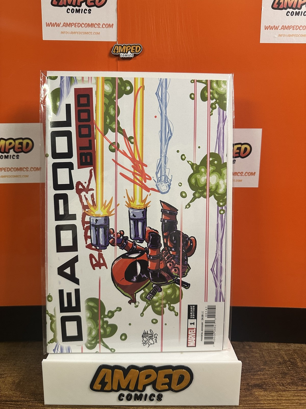 Deadpool: Badder Blood #1 Young Variant SIGNED BY ROB LIEFELD W/COA