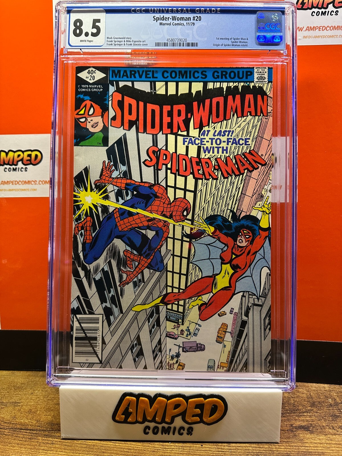 Spider-Woman #20 Marvel ⋅ 1979 CGC 8.5🔑1st mtg of Spider-Man and Spider-Woman