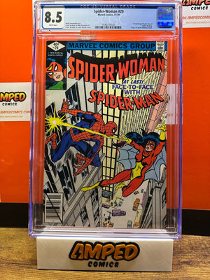Spider-Woman #20 Marvel ⋅ 1979 CGC 8.5🔑1st mtg of Spider-Man and Spider-Woman