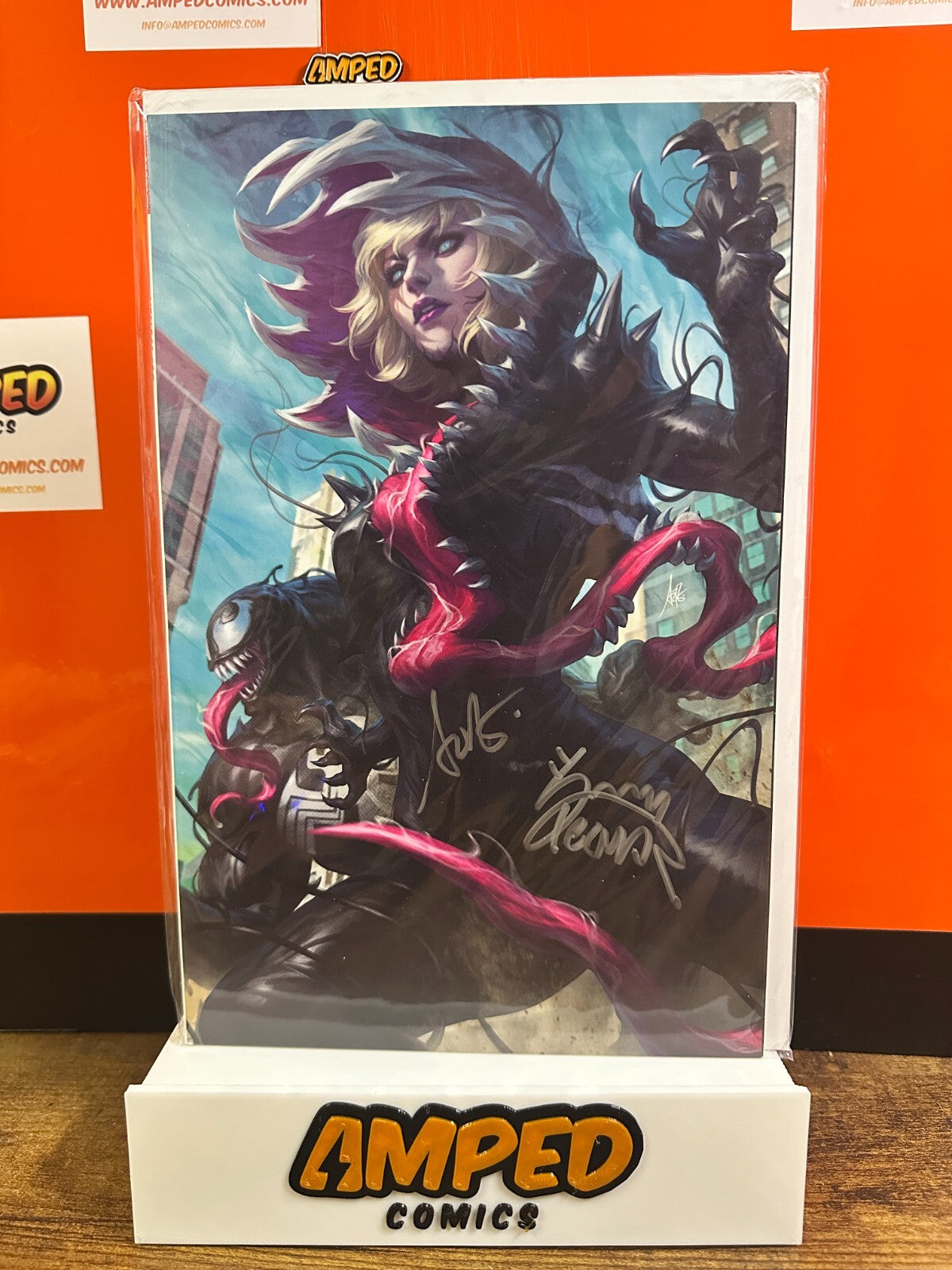 VENOM #35 (LGY 200) EXCLUSIVE VIRGIN VARIANT DOUBLE SIGNED ARTGERM & STEGMAN COA