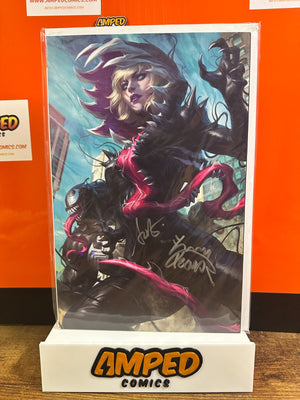 VENOM #35 (LGY 200) EXCLUSIVE VIRGIN VARIANT DOUBLE SIGNED ARTGERM & STEGMAN COA