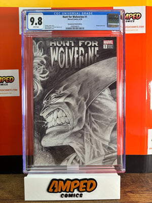 Hunt for Wolverine #1 (Kubert Remastered Wraparound B&W Sketch Variant) CGC 9.8