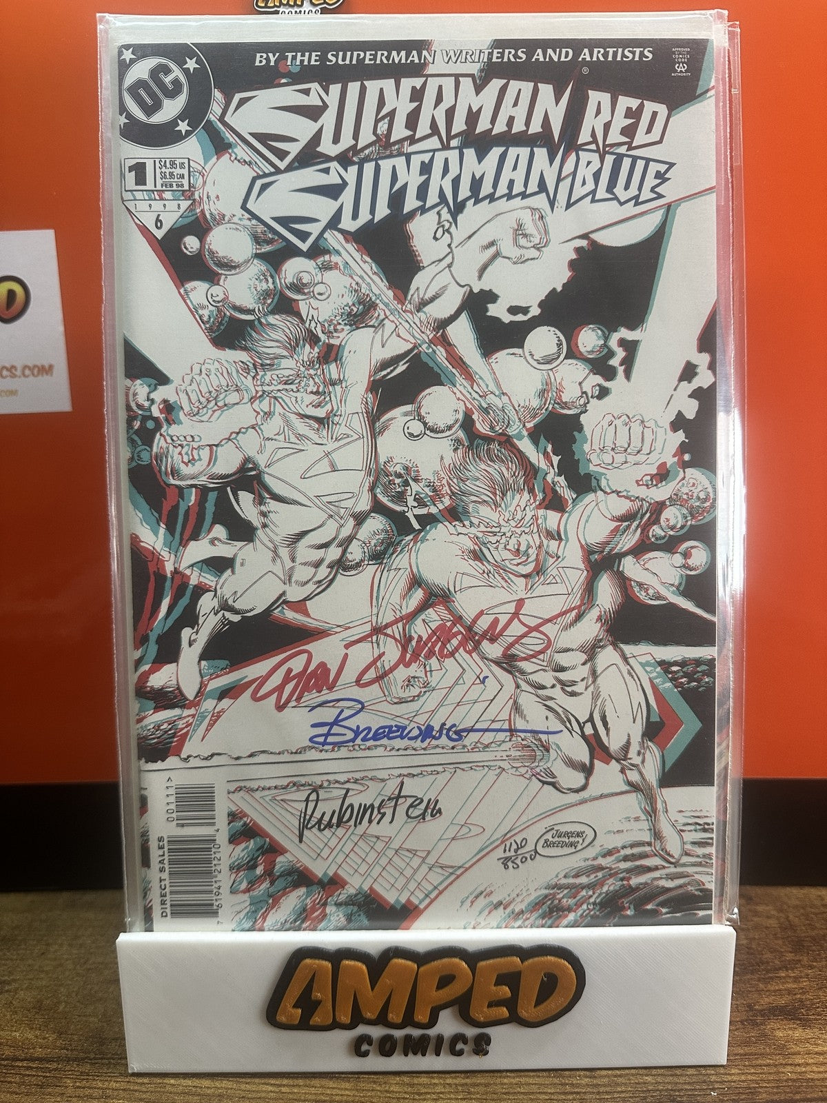 Superman Red/ Blue #1 One-Shot (1998) DC SIGNED COA 1120 OF 8500