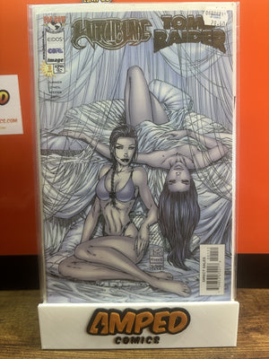 Witchblade Tomb Raider #1 Turner Gold Foil Logo Bikini Bedroom Variant