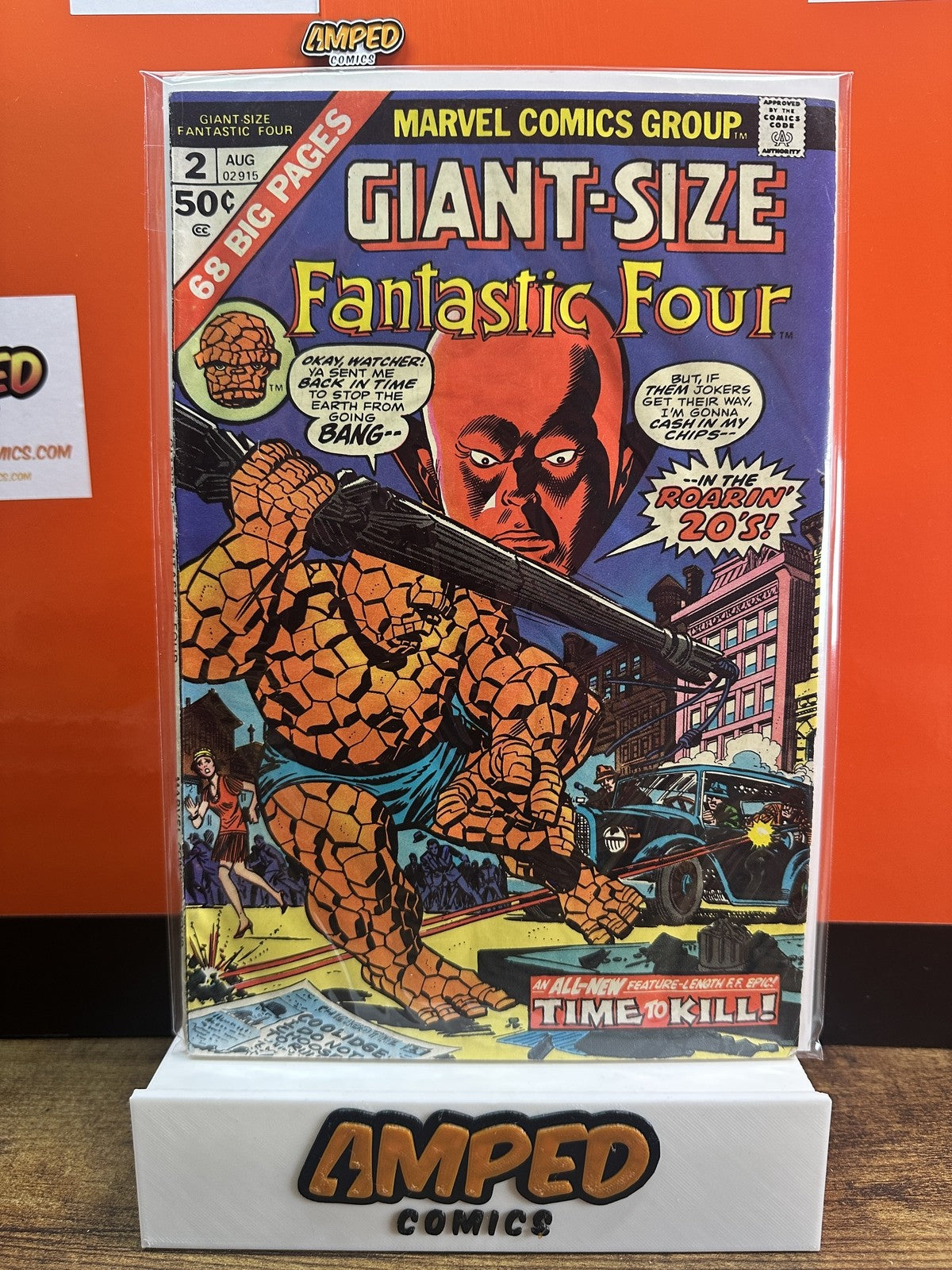Giant-Size Fantastic Four #2 Marvel🔑MID GRADE BACK COVER WATER DAMAGE