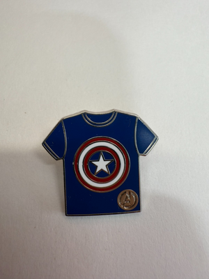 Disney World - Hidden Mickey 2024 - Marvel T-Shirt Pin - Captain America