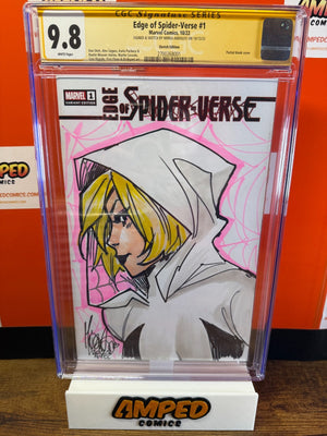 Edge Of Spider-Verse #1 SIGNED & SKETCH BY MIRKA ANDOLFO AT NYCC 2022! CGC 9.8