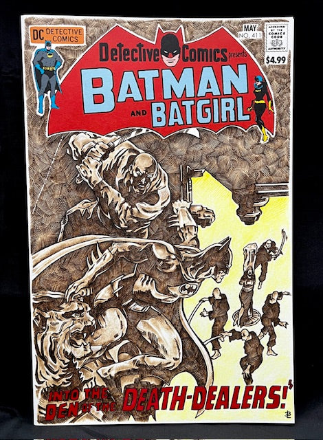 Batman & Batgirl #411 Hand Burned Blank by LegalBurning