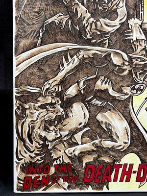 Batman & Batgirl #411 Hand Burned Blank by LegalBurning