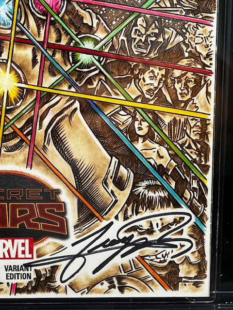 Infinity Gauntlet #1 CGC 9.8 SS George Perez Signed and Burned by LegalBurning